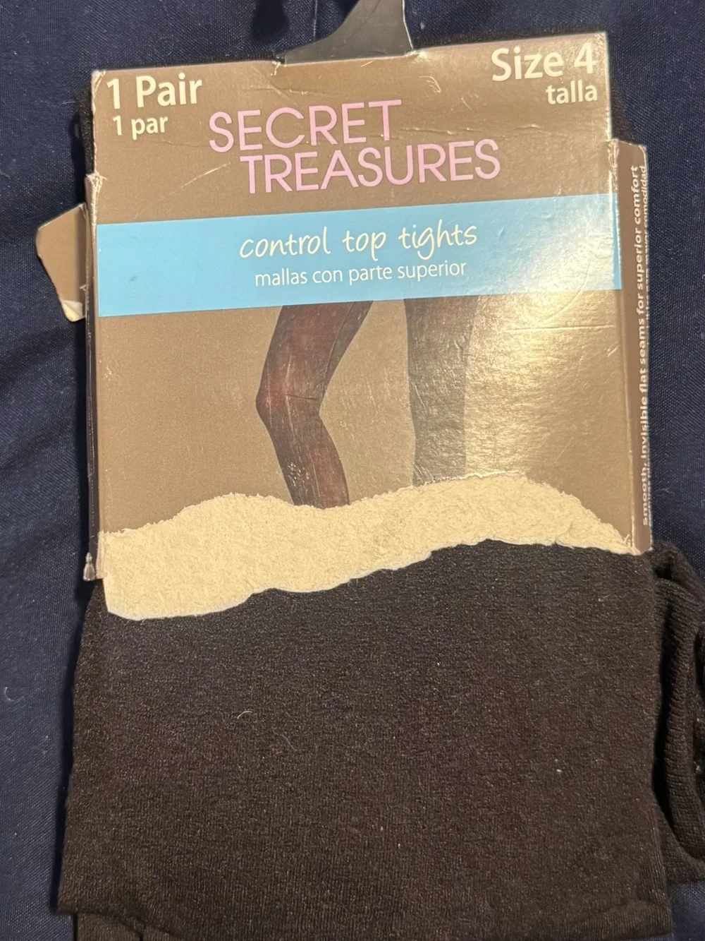 Secret Treasures Black Control Top Tights